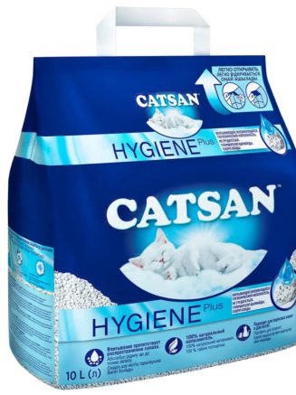Наполнитель кварцевый catsan hygiene plus для кошачьего туалета 10 л