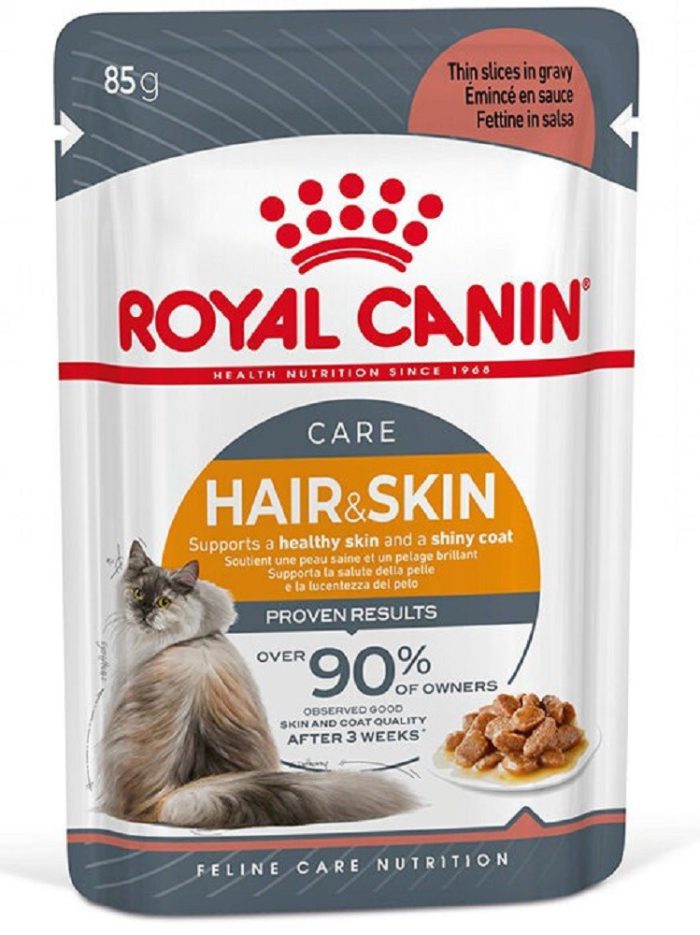 royal canin hair & skin care wet in jelly в желе для кошек 12х85 г