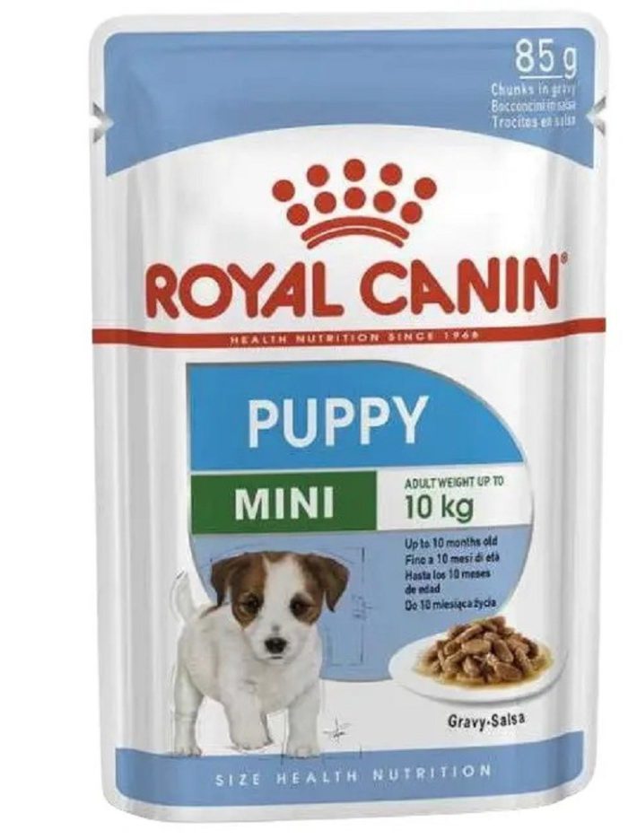 royal canin mini puppy для щенков в соусе 12х85 г