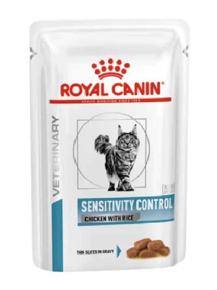 royal canin sensitivity control pouches для кошек при пищевых аллергиях 12х85 г