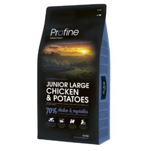 profine junior large breed chicken для щенков с курицей 15 кг