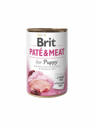 brit pate meat dog puppy для щенков паштет с курицей 400 г