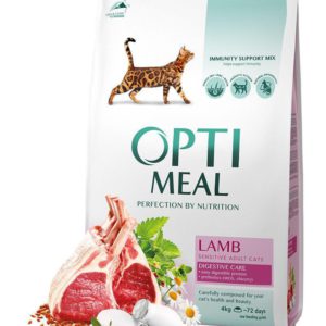 optimeal lamb sensitive для кошек с ягненком 4 кг