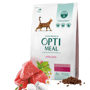 optimeal high in veal для кошек с телятиной 4 кг
