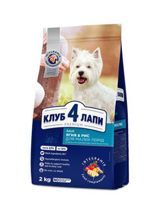 Клуб 4 Лапы premium с ягненком для собак 2 кг