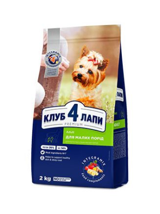Клуб 4 Лапы premium small для собак с курицей 2 кг