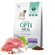 optimeal adult small для собак с уткой 12 кг