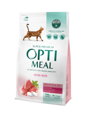 optimeal high in veal для кошек с телятиной 700 г