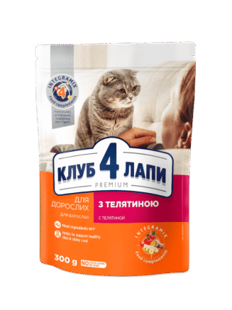 Клуб 4 Лапы premium veal для кошек с телятиной 300 г