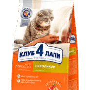 Клуб 4 Лапы premium rabbit для кошек с кроликом 2 кг