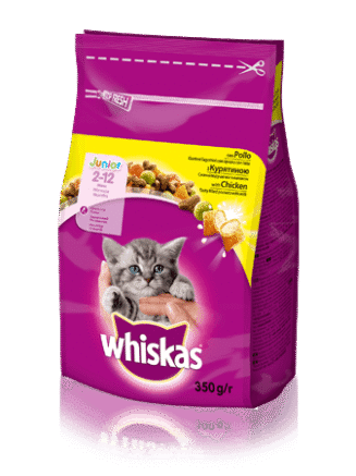 whiskas с курицей для котят 300 г