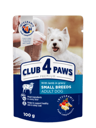 Клуб 4 Лапы premium small breeds lamb для собак с ягненком в соусе 24х100 г