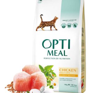 optimeal chicken для кошек с мясом курицы 10 кг