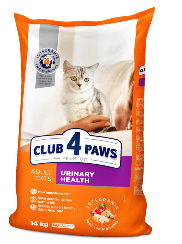 Клуб 4 Лапы premium urinary health для кошек 14 кг