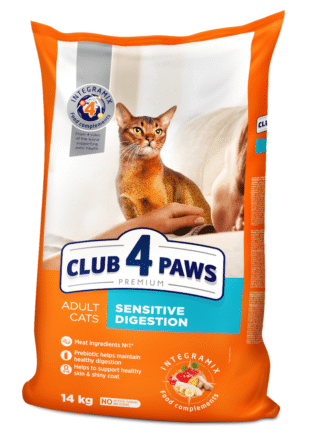 Клуб 4 Лапы premium sensitive digestion для кошек 14 кг