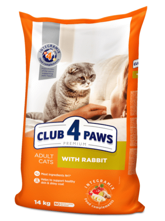 Клуб 4 Лапы premium rabbit для кошек с кроликом 14 кг