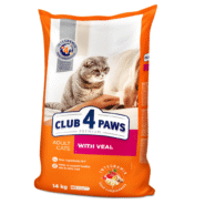 Клуб 4 Лапы premium veal для кошек с телятиной 14 кг