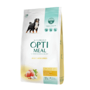 optimeal maxi для собак крупных пород с курицей 12 кг