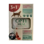 optimeal sensitive digestion lamb & turkey для кошек с ягненком набор (3+1) 340 г