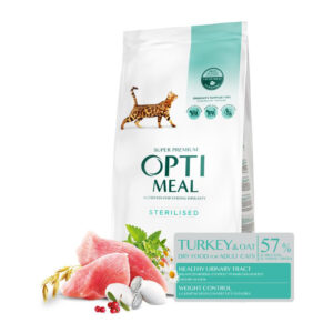 optimeal sterilised turkey для стерилизованных кошек с индейкой 10 кг