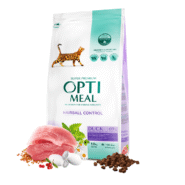 optimeal duck hairball control для кошек с уткой 10 кг