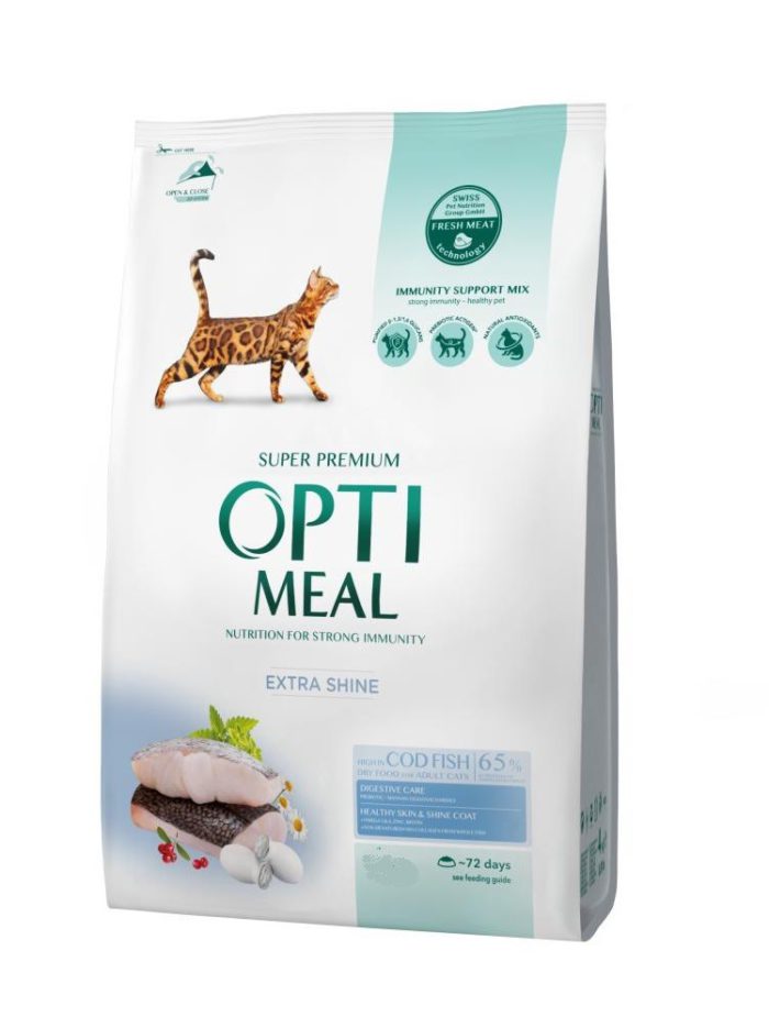 optimeal cod fish для кошек с треской 10 кг