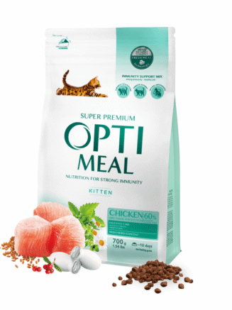 optimeal kittens chicken для котят с курицей 700 г