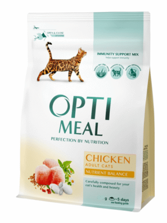 optimeal cat chicken для кошек с курицей 200 г