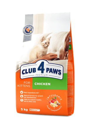 Клуб 4 Лапы premium kitten chicken для котят с курицей 5 кг