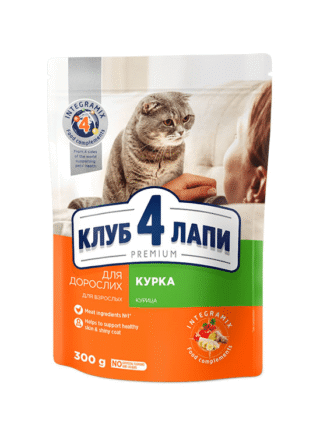 Клуб 4 Лапы premium chicken для кошек с курицей 300 г