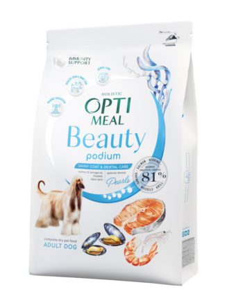 optimeal dog beauty podium для собак из морепродуктов 10 кг
