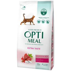 optimeal veal для кошек с телятиной 1.5 кг