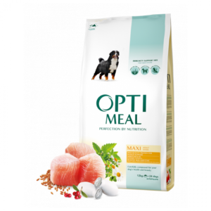 optimeal maxi для собак крупных пород с курицей 1.5 кг