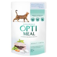 optimeal cod fish vegetable с треской в желе для кошек 12х85 г