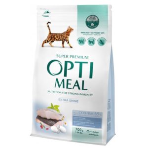 optimeal cod fish для кошек с треской 700 г