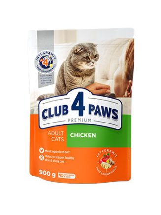 Клуб 4 Лапы premium chicken для кошек с курицей 900 г