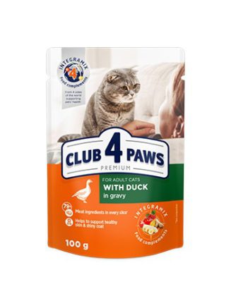 Клуб 4 Лапы premium duck с уткой в соусе для кошек 24х100 г