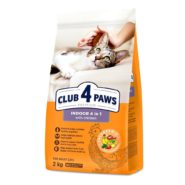 Клуб 4 Лапы premium indoor 4 in 1 для кошек 2 кг
