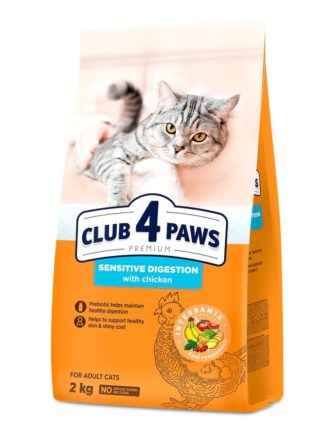 Клуб 4 Лапы premium sensitive digestion для кошек 2 кг
