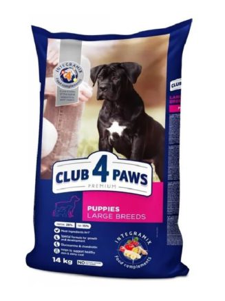 Клуб 4 Лапы premium puppies large для щенков крупных пород с курицей 14 кг