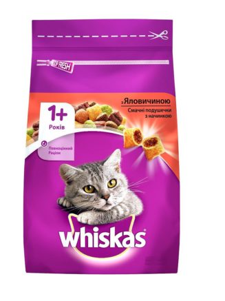 whiskas для кошек с говядиной 800 г