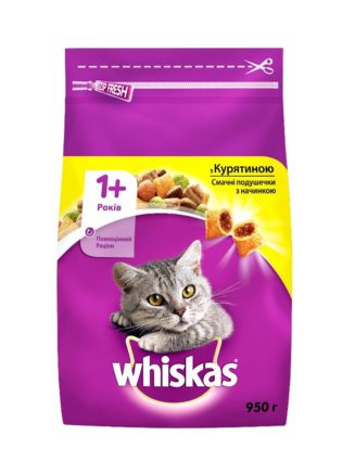 whiskas для кошек с курицей 300 г