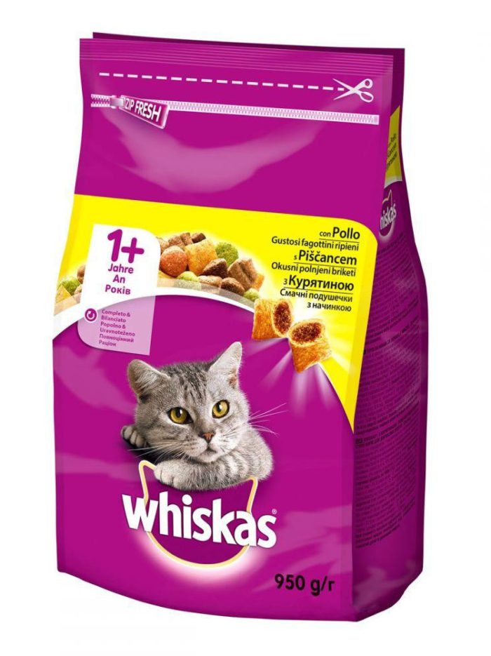 whiskas для кошек с курицей 300 г