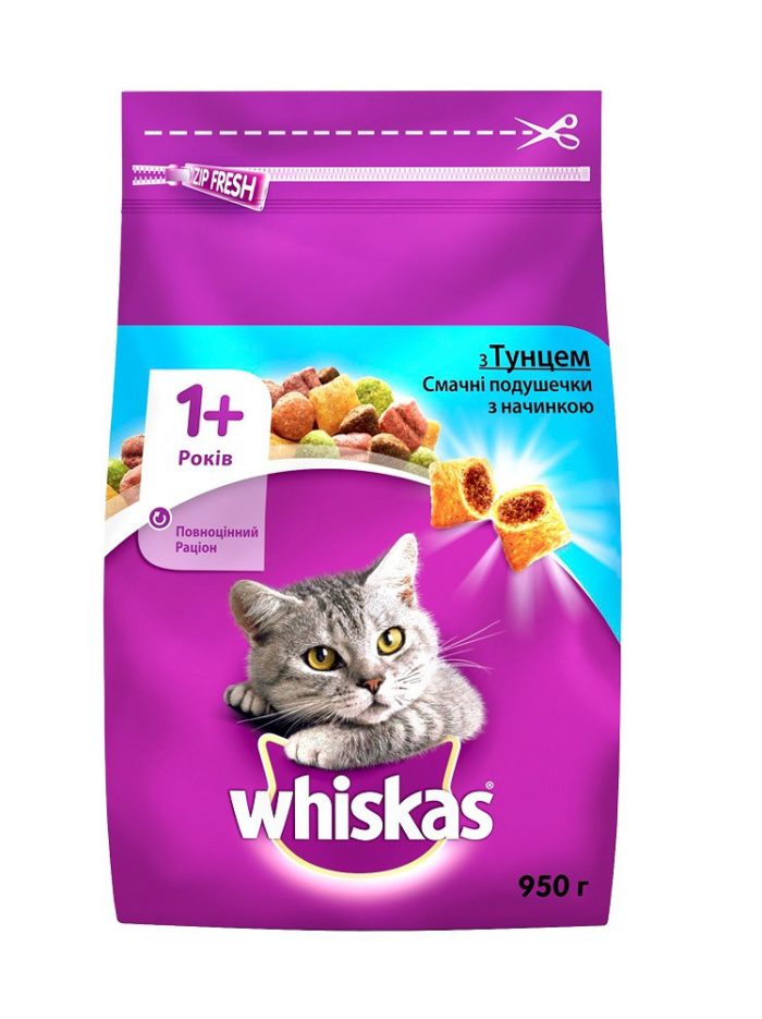 whiskas для кошек с тунцом 300 г