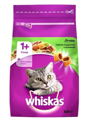 whiskas для кошек с ягненком 300 г