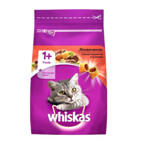 whiskas для кошек с говядиной 14 кг