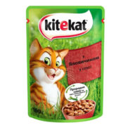 kitekat пауч для кошек с говядиной в соусе 28*85 г
