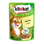 kitekat пауч для кошек с курицей в соусе 28*85 г