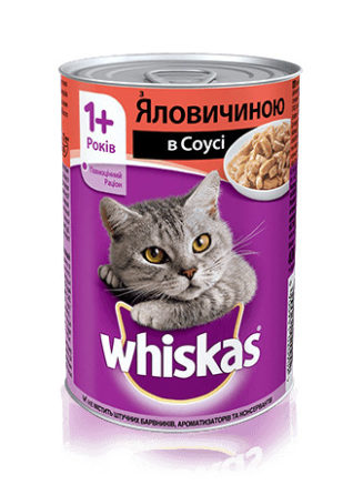 whiskas кусочки говядины в соусе 400 г