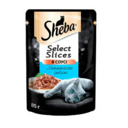 sheba slices для кошек с океанической рыбой в соусе 12*85 г